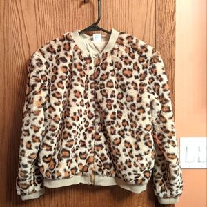 3/$30 NWT Wonder Nation Vegan Leopard Fur Jacket